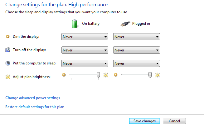 Power Management Settings In Vista