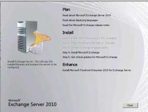 Exchange 2010 install step by step