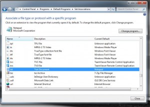 change windows 7 file assocation