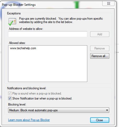 allow pop up from website internet explorer 9 and 10