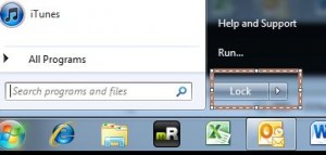 lock windows 7 menu