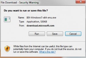 run ie9 install