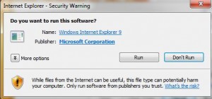 run ie9 install