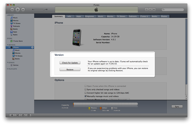 Update firmware on iPad 2