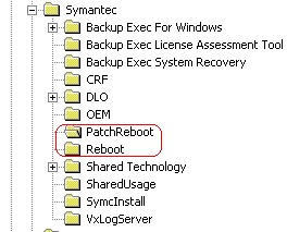 Backup Exec delete restart keys