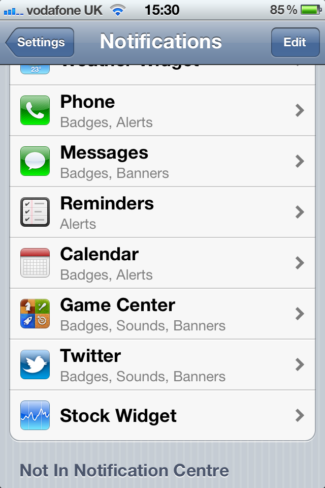 stop iphone sms being shown on screen ios5