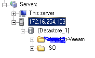 Servers added to veeam
