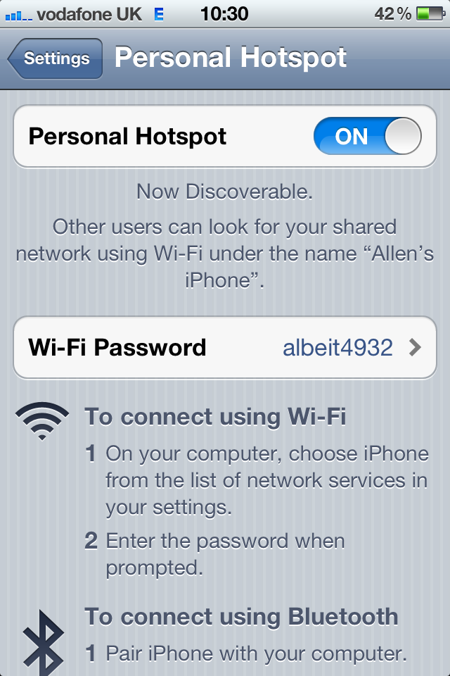 Enable Hotspot function on ipad and iphone