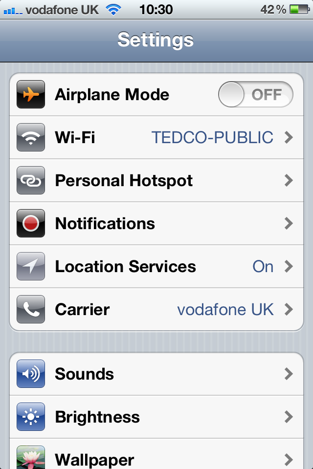 Enable Personal Hotspot on iPhone or ipad