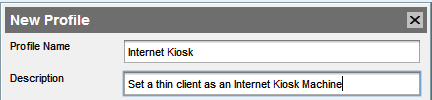 IGEL profile for a internet kiosk thin client