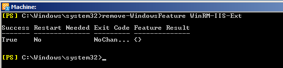 Remove-WindowsFeature WinRM-IIS-Ext