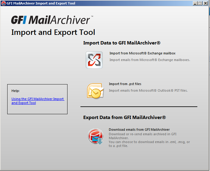 Export PSTs from client machines