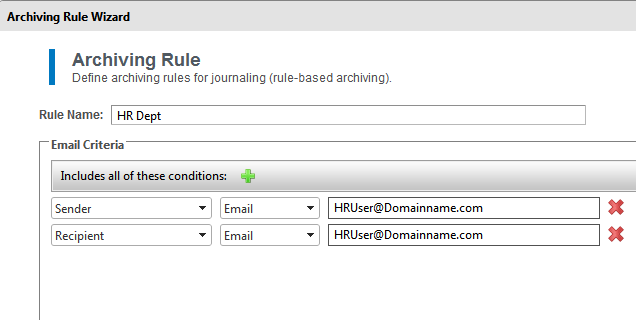 GFI archiving Rules