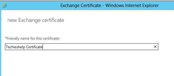 Certificate Name