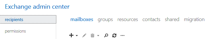 Exchange 2013 recipients