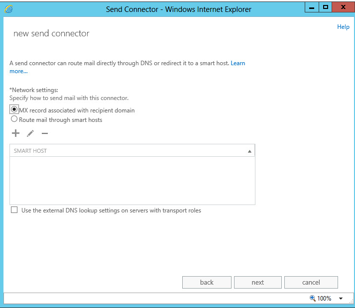 Exchange 2013 smart host