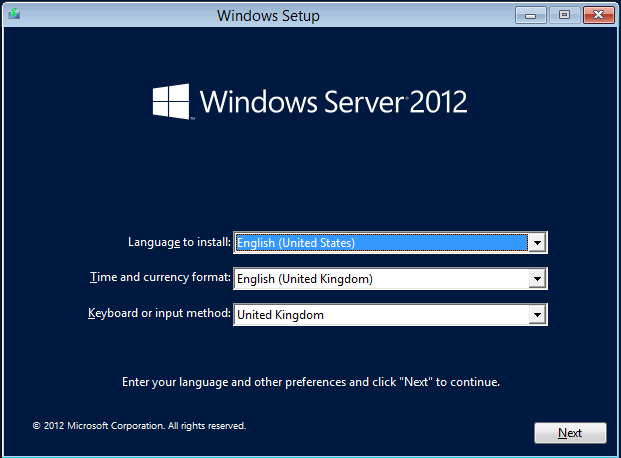 Install server 2010