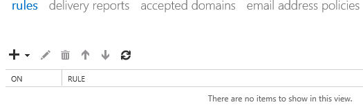 create a new rule in exchange 2013