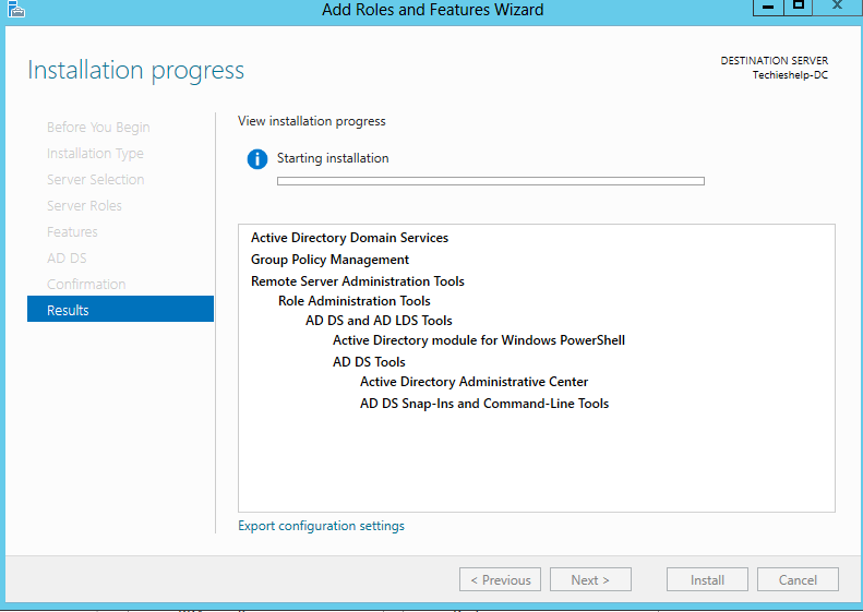 install active directory server 2012