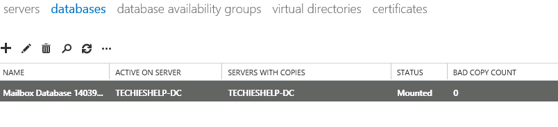 select exchange 2013 database