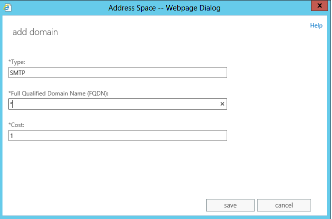 send email to all domains with send connector