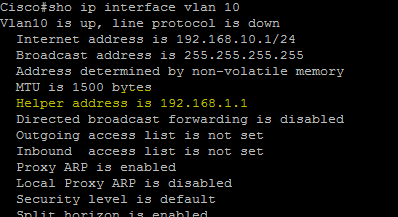 cisco ip helper address dhcp relay switch setup switches