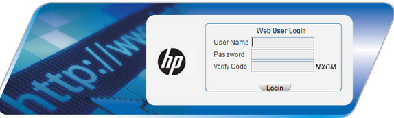 HP V Series switch login