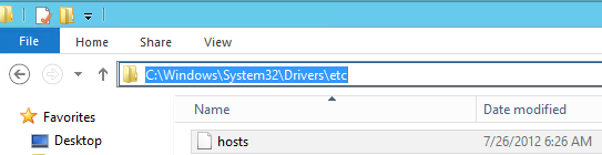 exchange 2013 host file