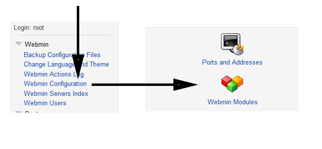 install ftp server in webmin