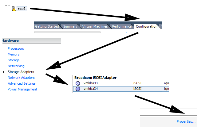 setup iSCSI in vmware