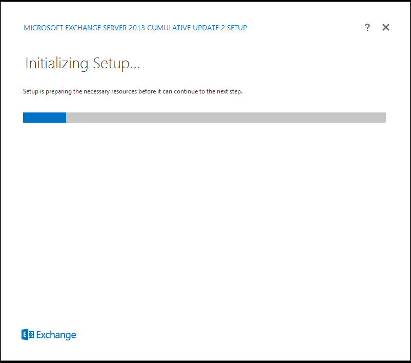 Exchange 2013 cu2 initializing setup