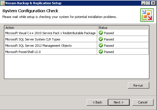 Veeam 7 system check