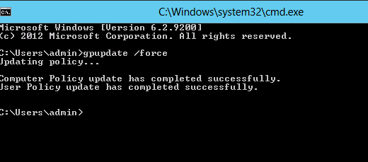 force group policy update