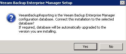 upgrade veeam database