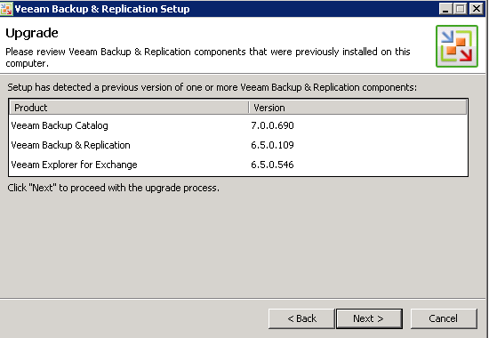 veeam 7 upgrade