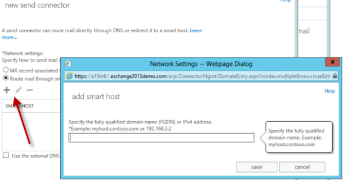 exchange 2013 smart host