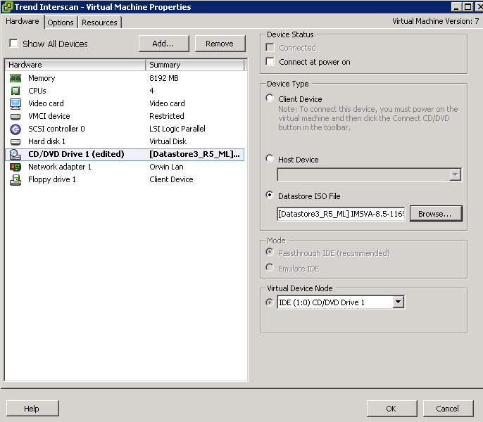 Install and configure Interscan virtual appliance