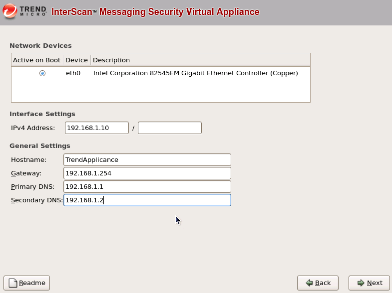 Install trend insterscan virtual appliance
