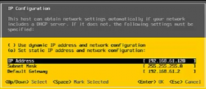 vmware static address