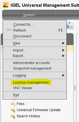 Igel license install