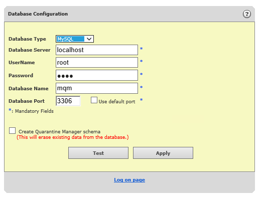 mcafee quarentine manager sql prompts for authentication