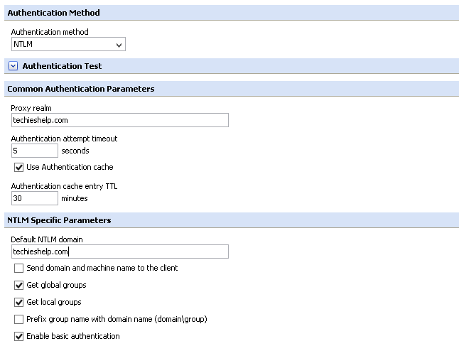 setup ntlm authentication