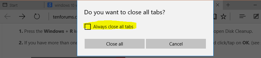 edge always close all tabs