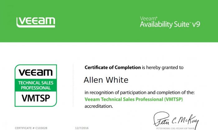 Veeam VMTSP