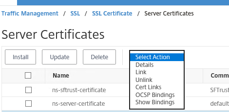 link netscaler certificate